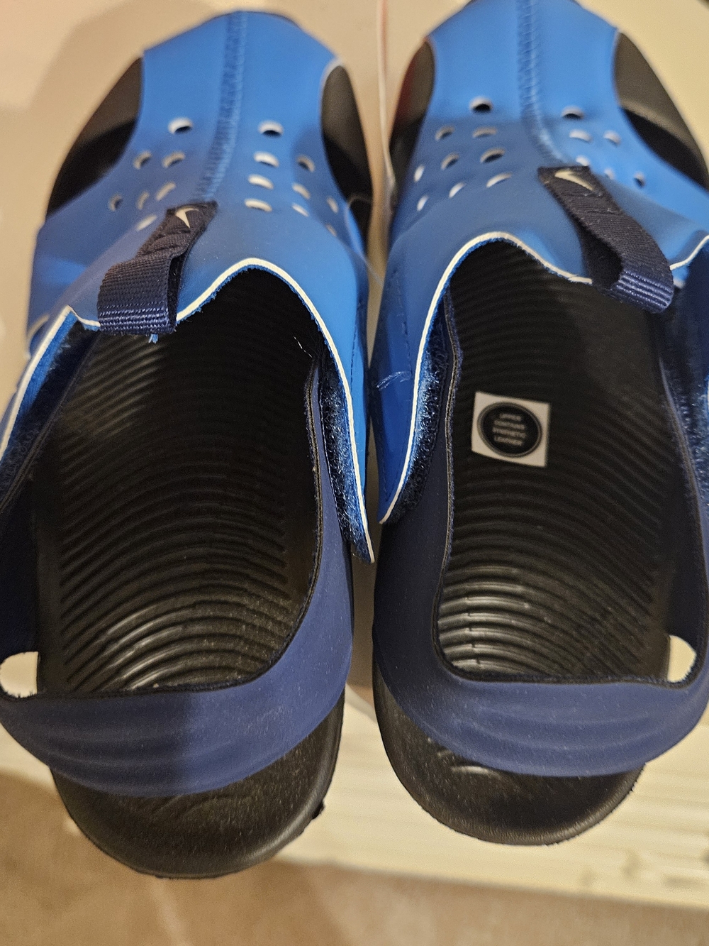 Nike Kids Blue and Black Water Shoes